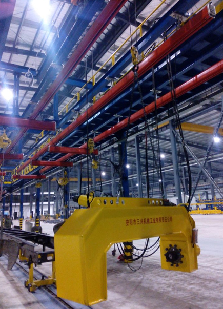 Truck frame production assembly line