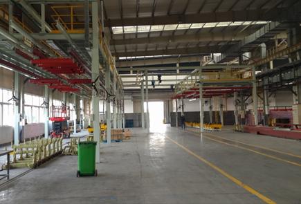 Bus frame production line