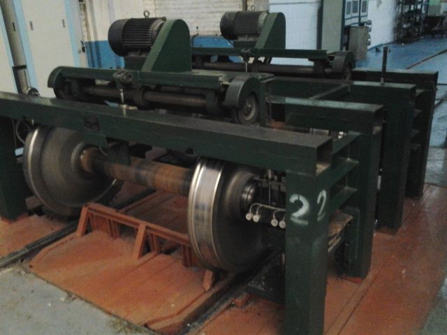 Wheel set running in test machine
