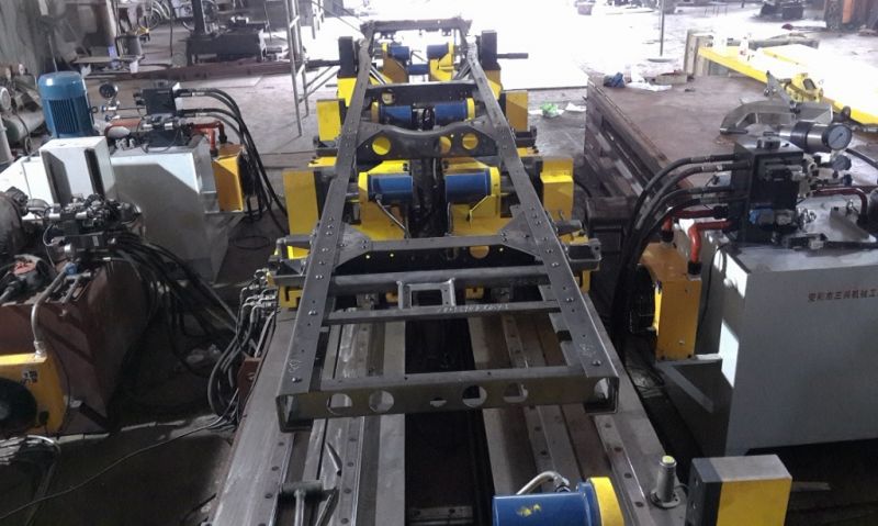 Assembly fixture for medium and light truck frame assembly (debugging site)
