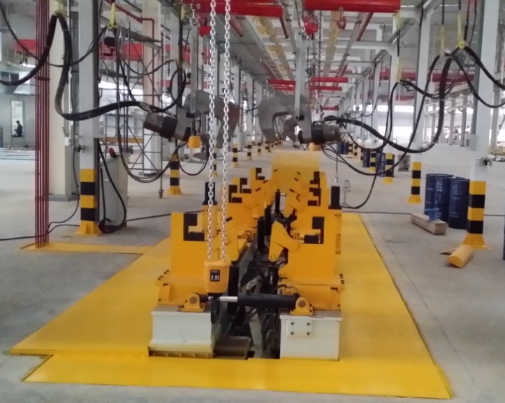 Assembly fixture for medium and light truck frame assembly (on-site)
