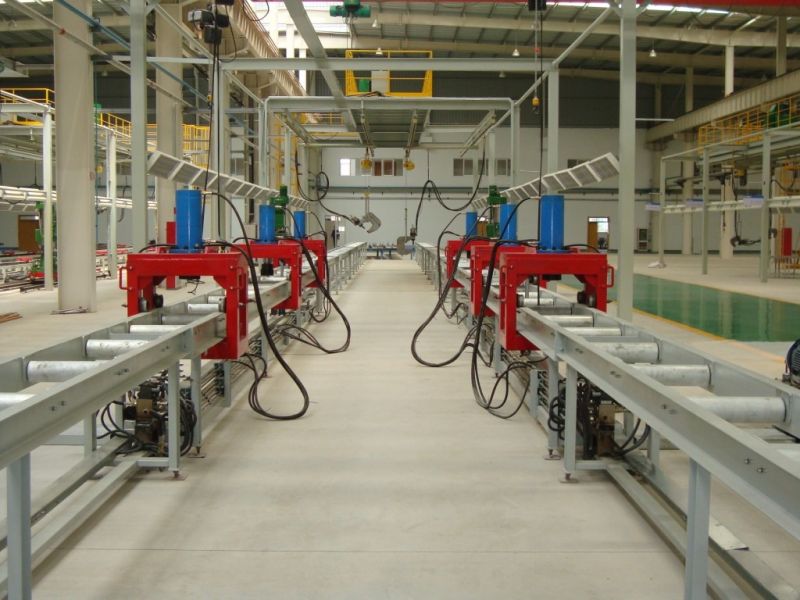 Longitudinal beam correction line (specialized equipment for bending and straightening longitudinal beams)
