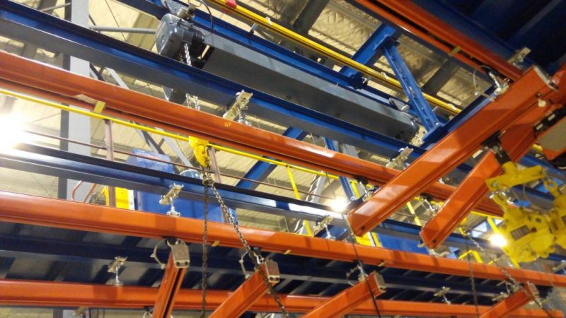 Frame assembly riveting wire on aerial transport KPK track